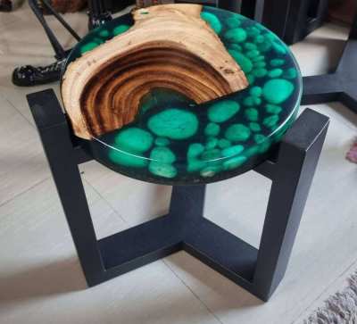 NO.30  NEW  ACACIA HARDWOOD GREEN ISLAND RIVER TABLE 