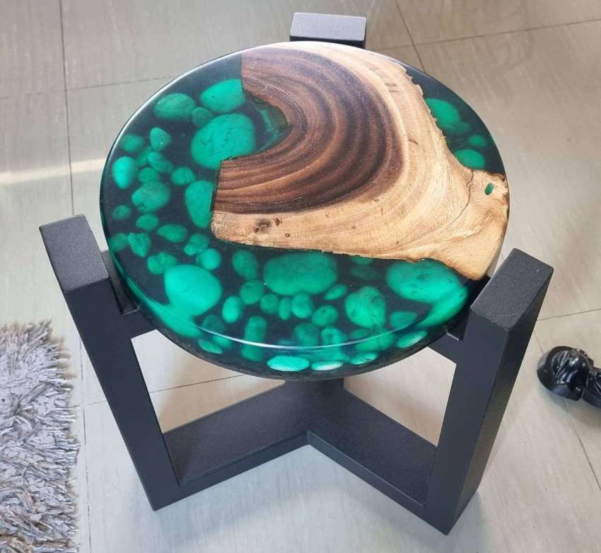 NO.30  NEW  ACACIA HARDWOOD GREEN ISLAND RIVER TABLE 