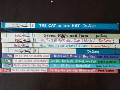 9 COLLECTABLE CHILDREN'S BOOKS, DR. SEUSS - THE CAT IN THE HAT BOOKS