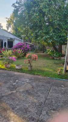 Old detached house for sale with large plot of land, 1 rai, near the e