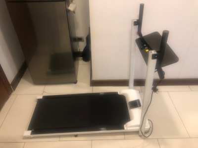 Folding electric treadmill 