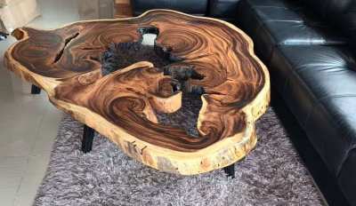 NO .33  Huge New Solid acacia log coffee table unique and beautiful 