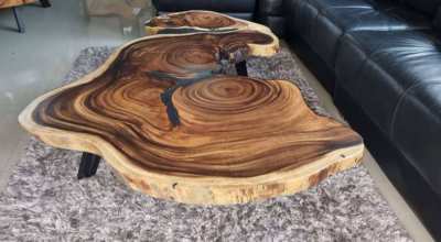 NO .34  MASSIVE   Huge New Solid acacia log coffeE TABLE