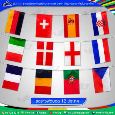 VIO FLAG จำหน่าย ธงราวฟุตบอลยูโร ธงฟุตบอลยูโร 2024