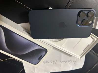 Brand Apple IPhone 15 Pro Max, Blue Titanium, 256GB.