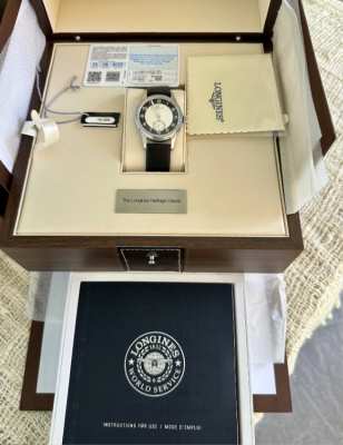 LONGINES HERITAGE CLASSIC TUXEDO WATCH - MINT CONDITION