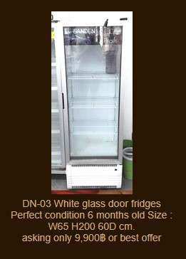 DN-03 White glass door fridges