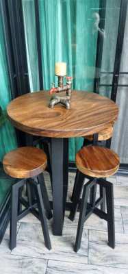 NEW INDUSTRIAL HEAVY SOLID ACACIA HARDWOOD STOOLS