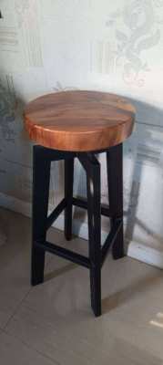 NEW INDUSTRIAL HEAVY SOLID ACACIA HARDWOOD STOOLS