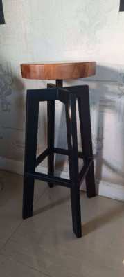 NEW INDUSTRIAL HEAVY SOLID ACACIA HARDWOOD STOOLS