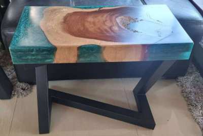 NO.44  NEW  HARDWOOD GREEN  RIVER TABLE FREE DELIVERY