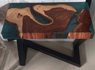 NO.45  NEW  HARDWOOD GREEN  RIVER TABLE FREE DELIVERY 