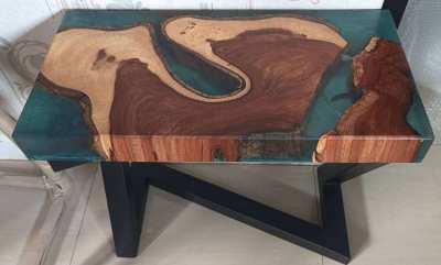 NO.45  NEW  HARDWOOD GREEN  RIVER TABLE FREE DELIVERY 