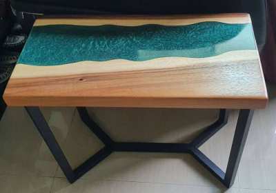 NO.48 DISCOUNTED NEW ACACIA HARDWOOD BRONZE RIVER TABLE FREE DELIVERY