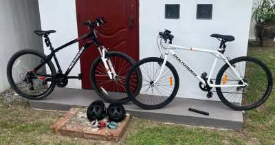 2 mountain bikes & accessories for sale