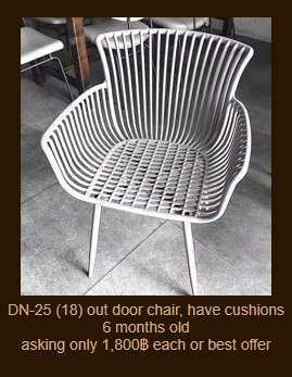 DN-25 out door chair, have cushions