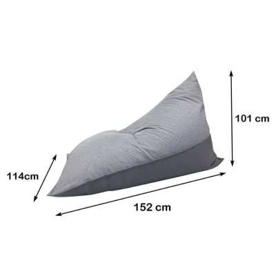 BEANBAG HOME LIVING STYLE TWIST 45X60IN GREY