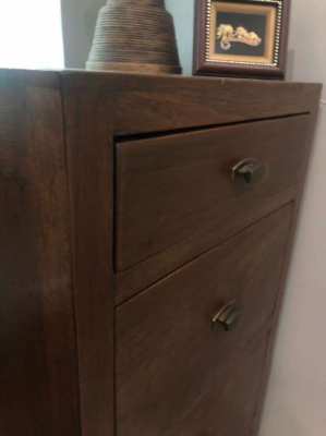 Two single sale Cabinet Drawers massive Teak W:47cm. x H:101cm xD:40cm