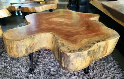 NO.50  log coffee table solid hardwood   free delivery