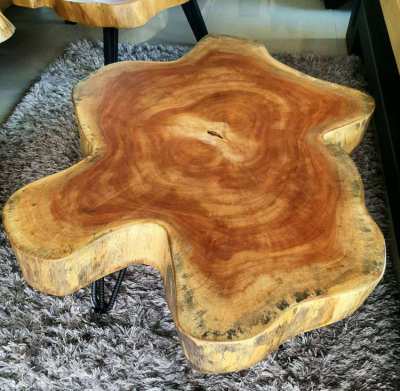 NO.50  log coffee table solid hardwood   free delivery