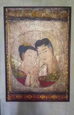 Large Thai painting