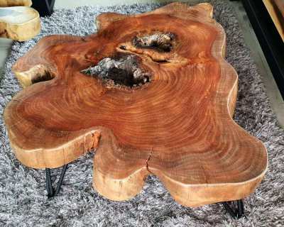 NO.51  Natural log coffee table unique and beautiful free delivery
