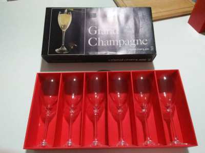 Crystal champagne glasses