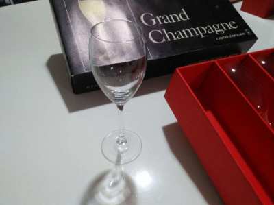 Crystal champagne glasses