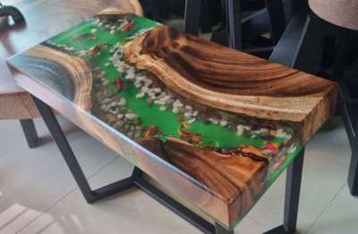 NO.65 NEW ACACIA HARDWOOD FISH AQUARIUM RIVER TABLE FREE DELIVERY