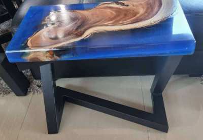 NO.67  NEW  ACACIA HARDWOOD BLUE CLIFFS RIVER TABLE FREE DELIVERY