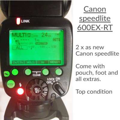 Canon Speedlite flashes, as new