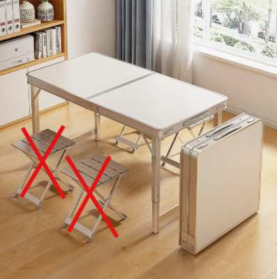 โต๊ะสนาม อลูมิเนียม ขนาด 120x60x70 ซม. (สีขาว) Portable Folding Table