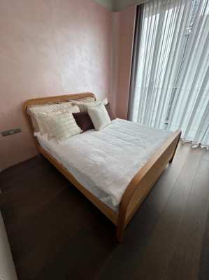 Wooden Bed Frame & Mattress