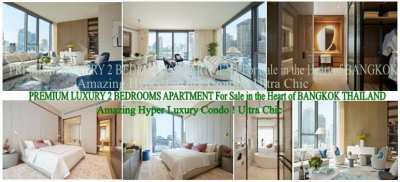 PREMIUM LUXURY 2 BEDROOMS APARTMENT For Sale in the Heart of BANGKOK 