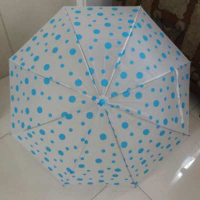 BLUE POLKA DOT UMBRELLA