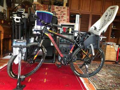Merida 300 Big 7 47cm bike with Yepp Child Seat and Floor Pump