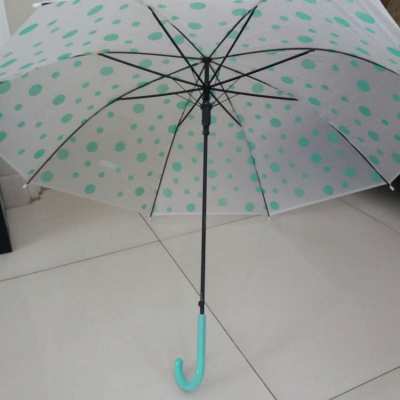 GREEN POLKA DOT UMBRELLA