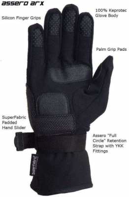 Assero Arx Keprotec Kevlar Motorcycle Gloves