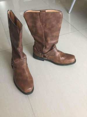 PU leather cowboy boots (new)