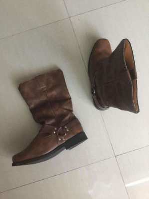 PU leather cowboy boots (new)