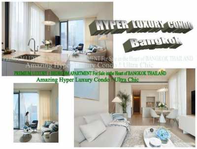 CONDO PREMIUM LUXURY 1 BEDROOM APARTMENT For Sale BANGKOK THAILAND 