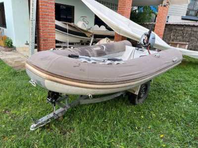 Metal Hull Dinghy 3m + Outboard Honda 4str 10hp