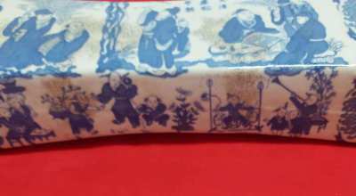 Chinese blue and white porcelain pillow lovely condition