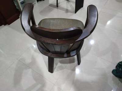 Swivel Arm Chair(Wooden)