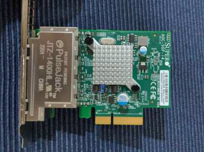 LAN card 4x 1Gb RJ45 Supermicro AOC-SGP-i4 Intel i350-AM4