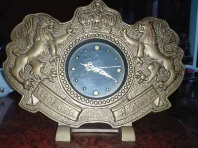 Vintage Rare Brass Table Clock