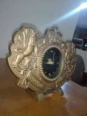 Vintage Rare Brass Table Clock