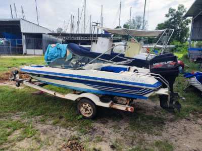 Seat Boat 155 + Mercury 90hp  Low Hrs using , for SALE !!! 149'000 thb