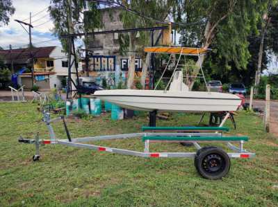 NEW 16ft (5m) Boat , Fiberglass , Bimini , L transom , for SALE