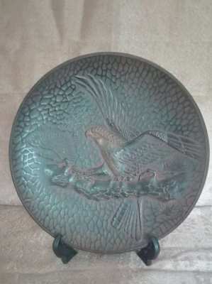 Vintage Brass Eagle Plate